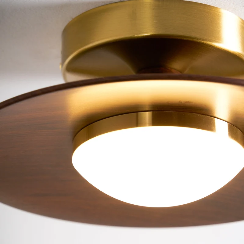 Moderne Plafondlamp met Metaal en Houtaccent – LED Lamp voor Keuken & Woonruimte | Sansoti