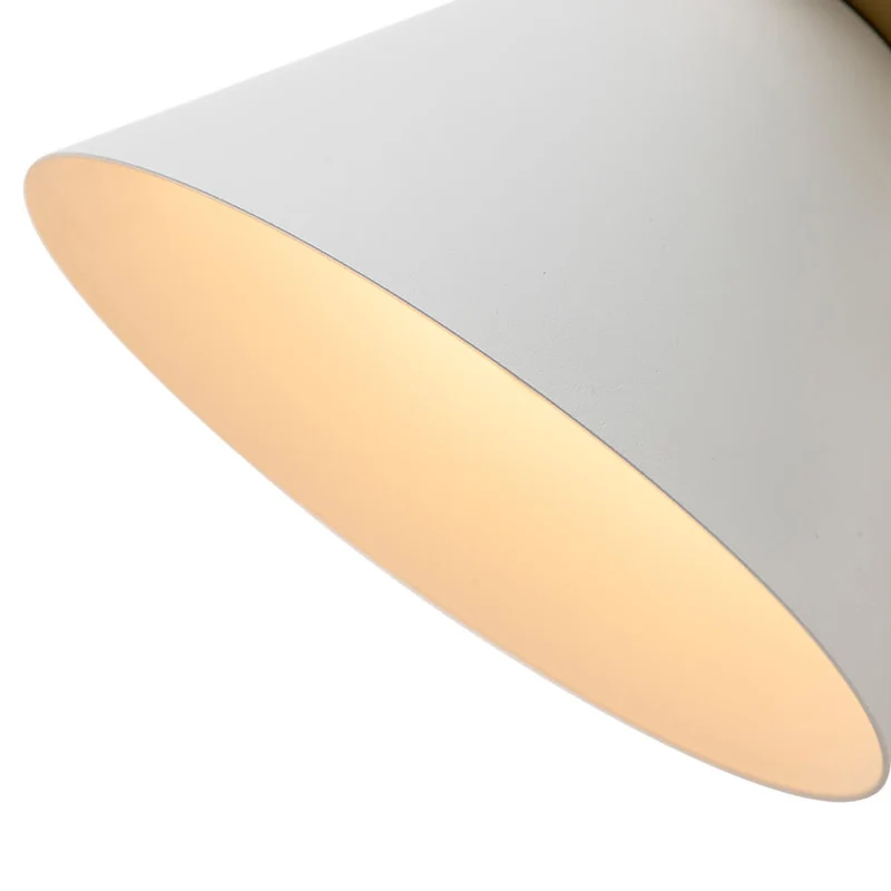 Wandlamp Kegel Zwart Wit Groen Messing 31cm E26 Mid-Century Slaapkamer Entree Gang Eetkamer Vintage Wandspot Traphal Retro | Sansoti