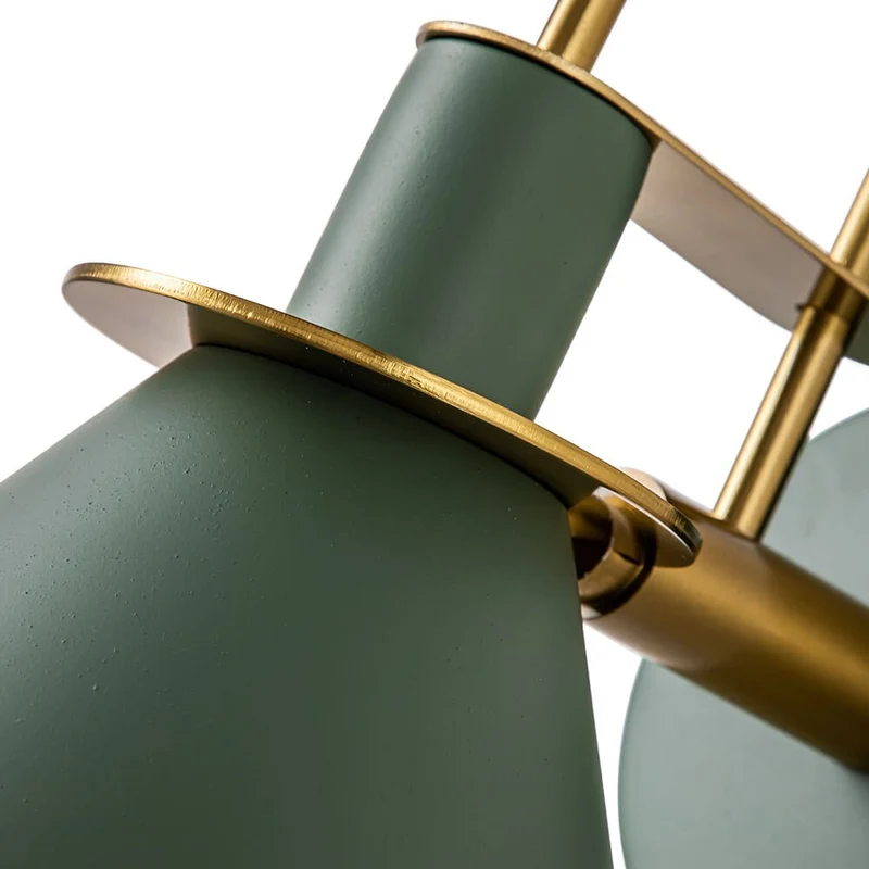 Wandlamp Kegel Zwart Wit Groen Messing 31cm E26 Mid-Century Slaapkamer Entree Gang Eetkamer Vintage Wandspot Traphal Retro | Sansoti