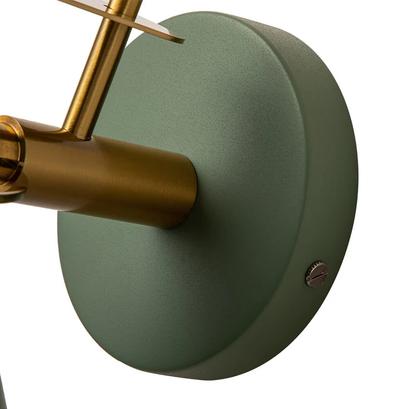 Wandlamp Kegel Zwart Wit Groen Messing 31cm E26 Mid-Century Slaapkamer Entree Gang Eetkamer Vintage Wandspot Traphal Retro | Sansoti