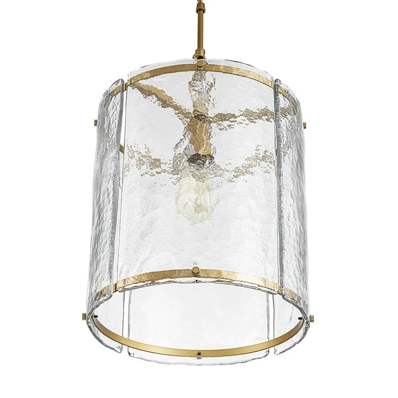 Hanglamp Cilinder Glas Messing Nikkel 32cm E26 Verstelbaar Keuken Eetkamer Entree Kooi Pendel Woonkamer Badkamer Farmhouse | Sansoti