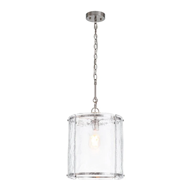 Hanglamp Cilinder Glas Messing Nikkel 32cm E26 Verstelbaar Keuken Eetkamer Entree Kooi Pendel Woonkamer Badkamer Farmhouse | Sansoti