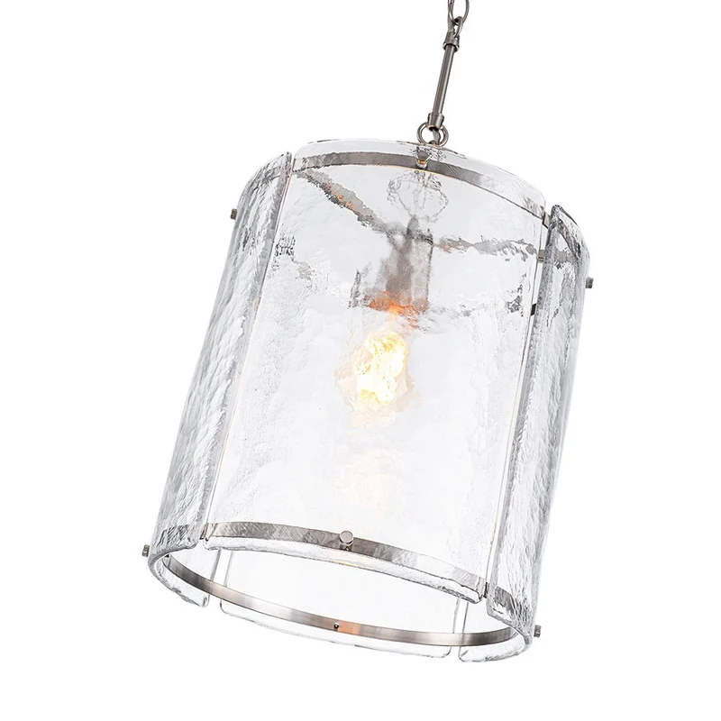 Hanglamp Cilinder Glas Messing Nikkel 32cm E26 Verstelbaar Keuken Eetkamer Entree Kooi Pendel Woonkamer Badkamer Farmhouse | Sansoti