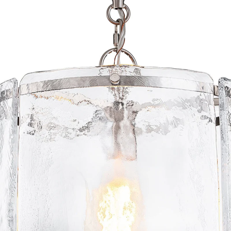 Hanglamp Cilinder Glas Messing Nikkel 32cm E26 Verstelbaar Keuken Eetkamer Entree Kooi Pendel Woonkamer Badkamer Farmhouse | Sansoti