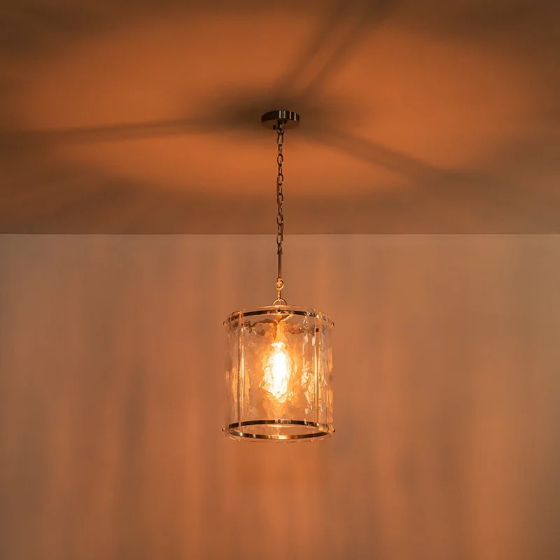 Hanglamp Cilinder Glas Messing Nikkel 32cm E26 Verstelbaar Keuken Eetkamer Entree Kooi Pendel Woonkamer Badkamer Farmhouse | Sansoti