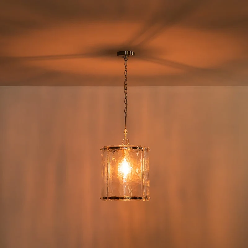 Hanglamp Cilinder Glas Messing Nikkel 32cm E26 Verstelbaar Keuken Eetkamer Entree Kooi Pendel Woonkamer Badkamer Farmhouse | Sansoti