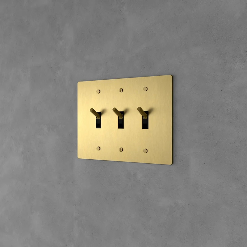 Luxe Messing Tuimelschakelaar Met Minimalistisch Design En Hoogwaardige Afwerking | Sansoti