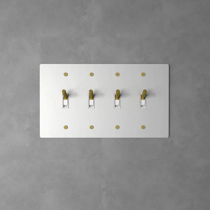 Luxe Messing Tuimelschakelaar Met Minimalistisch Design En Hoogwaardige Afwerking | Sansoti