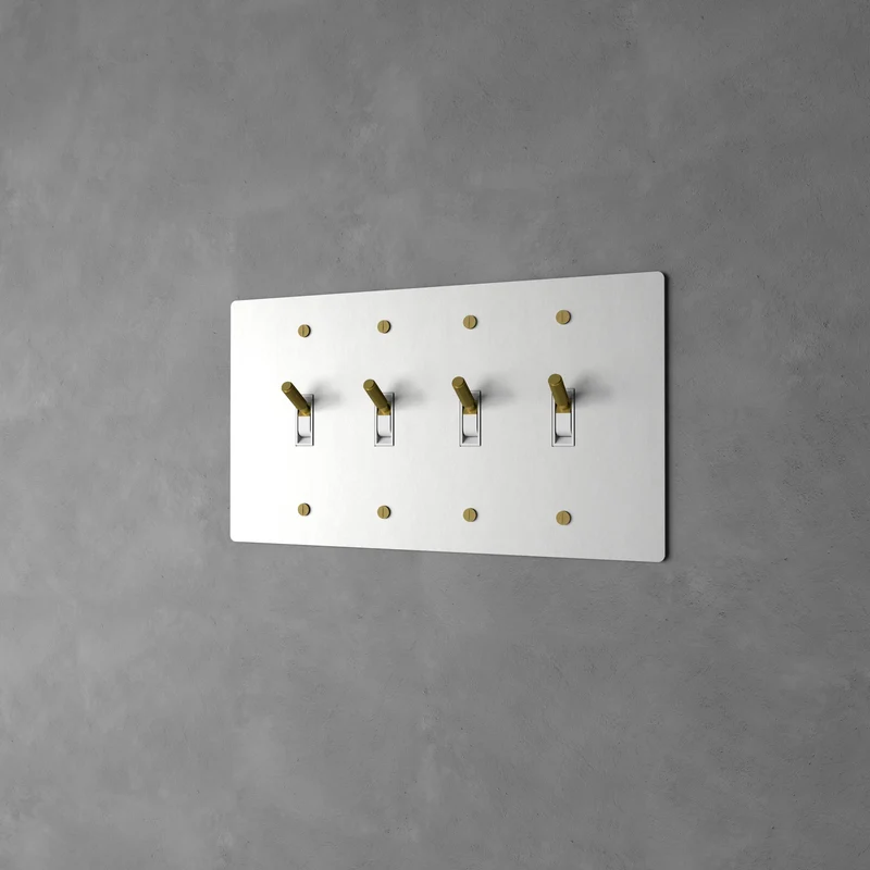 Luxe Messing Tuimelschakelaar Met Minimalistisch Design En Hoogwaardige Afwerking | Sansoti