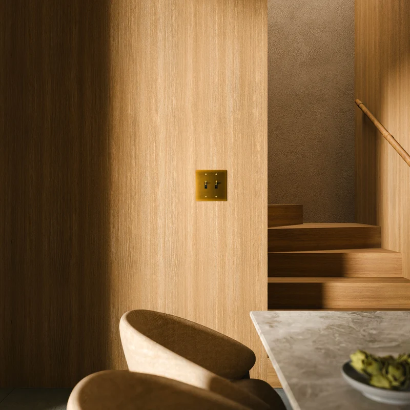 Luxe Messing Tuimelschakelaar Met Minimalistisch Design En Hoogwaardige Afwerking | Sansoti