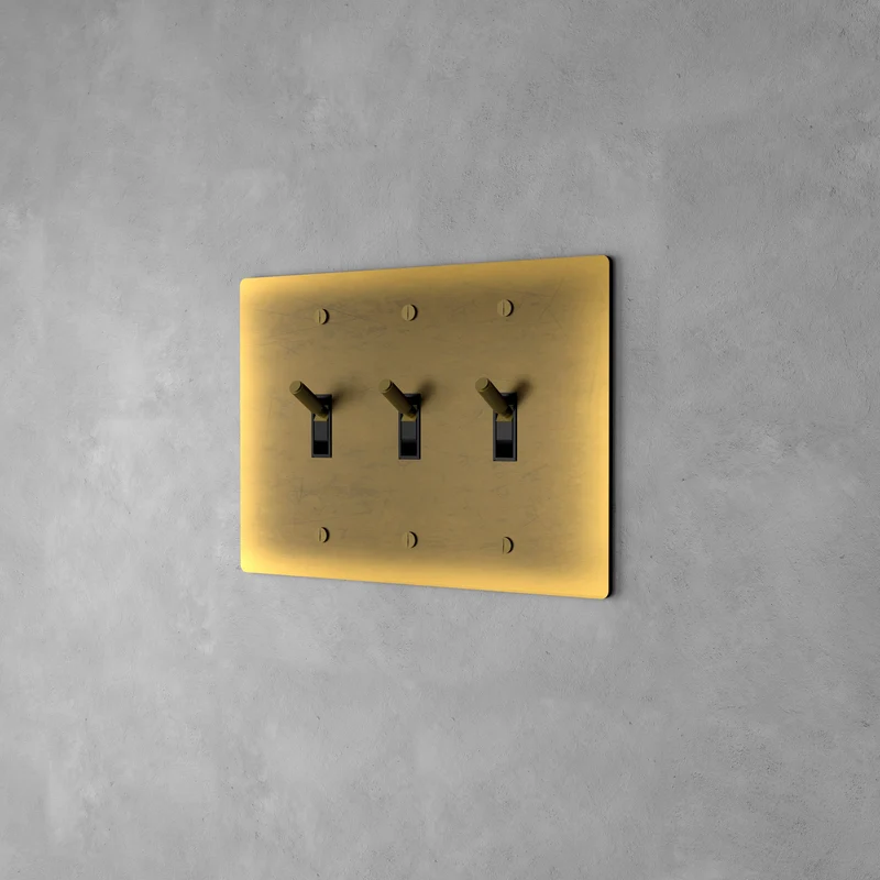 Luxe Messing Tuimelschakelaar Met Minimalistisch Design En Hoogwaardige Afwerking | Sansoti