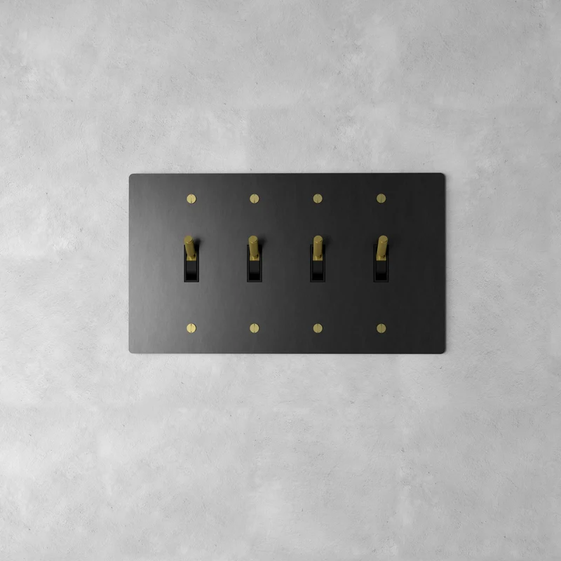 Luxe Messing Tuimelschakelaar Met Minimalistisch Design En Hoogwaardige Afwerking | Sansoti