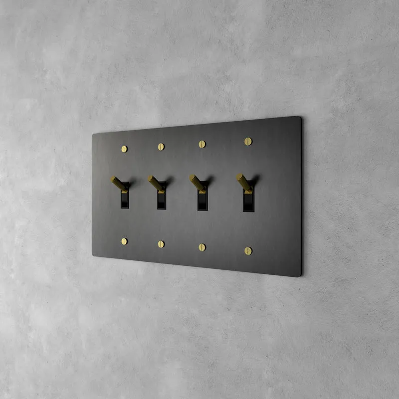 Luxe Messing Tuimelschakelaar Met Minimalistisch Design En Hoogwaardige Afwerking | Sansoti