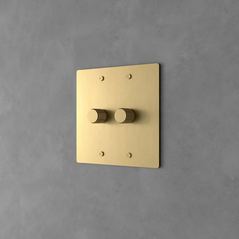 Luxe Messing Dimmer Schakelaar Met Draaiknop En Tijdloos Design | Sansoti