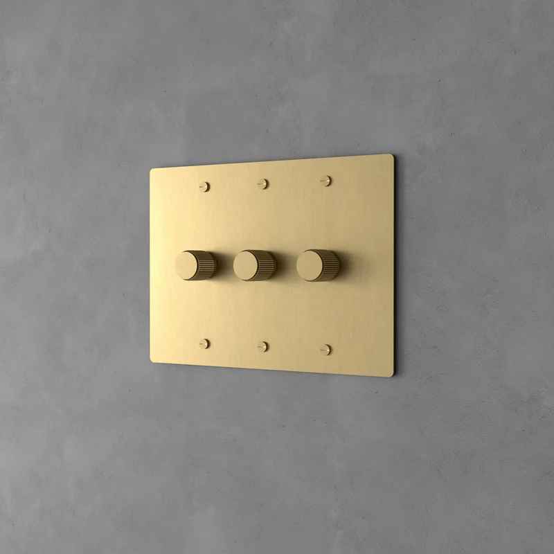 Luxe Messing Dimmer Schakelaar Met Draaiknop En Tijdloos Design | Sansoti