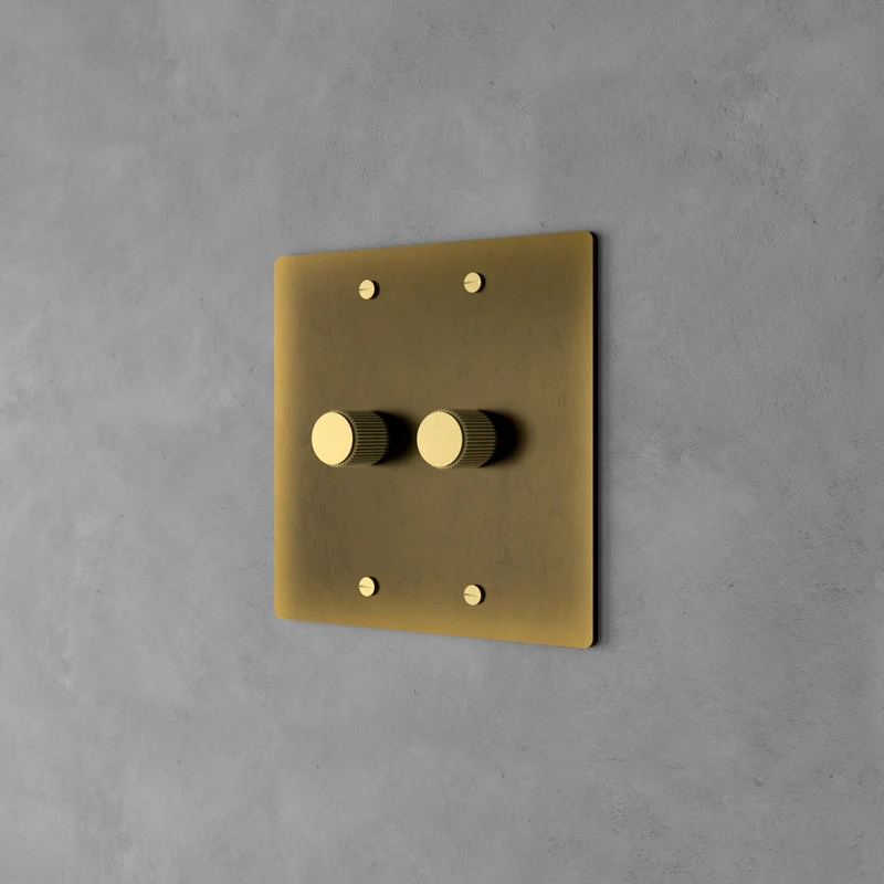 Luxe Messing Dimmer Schakelaar Met Draaiknop En Tijdloos Design | Sansoti