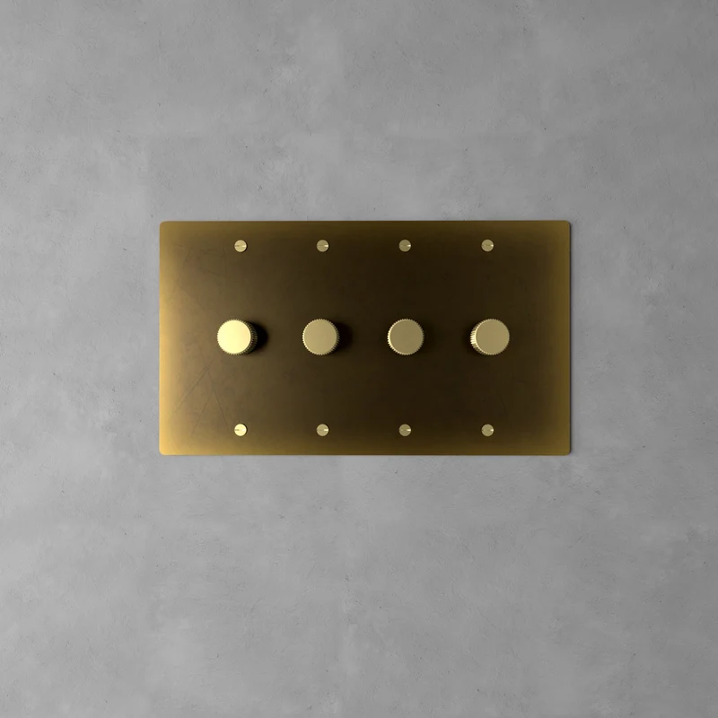 Luxe Messing Dimmer Schakelaar Met Draaiknop En Tijdloos Design | Sansoti