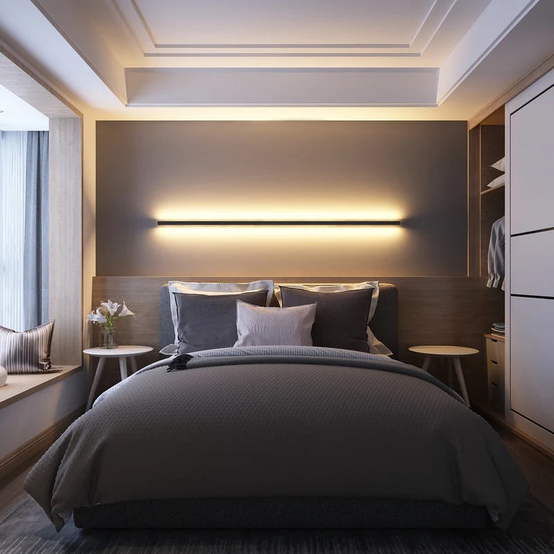 Minimalistische Lineaire Wandlamp Met Geïntegreerde LED Verlichting En Modern Design | Sansoti