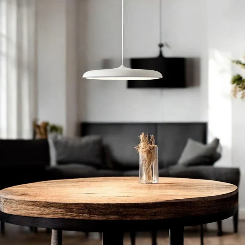 LED Hanglamp Metaal Acryl 40 cm Blauw Eettafel Woonkamer Hal Scandinavisch Design Minimalistisch | Sansoti