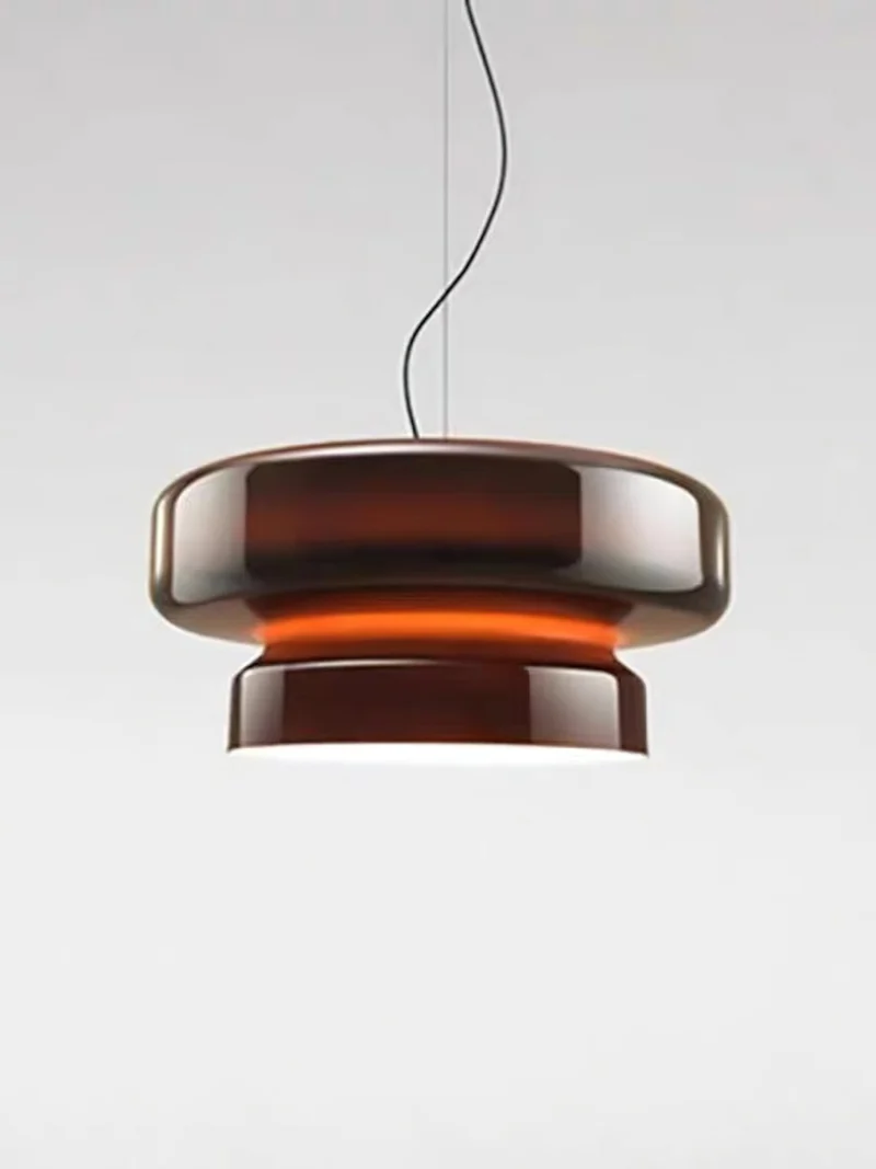 Hanglamp Glas Metaal LED Retro Bruin Eettafel Woonkamer Verstelbaar Snoer Design Verlichting Modern Interieur | Sansoti