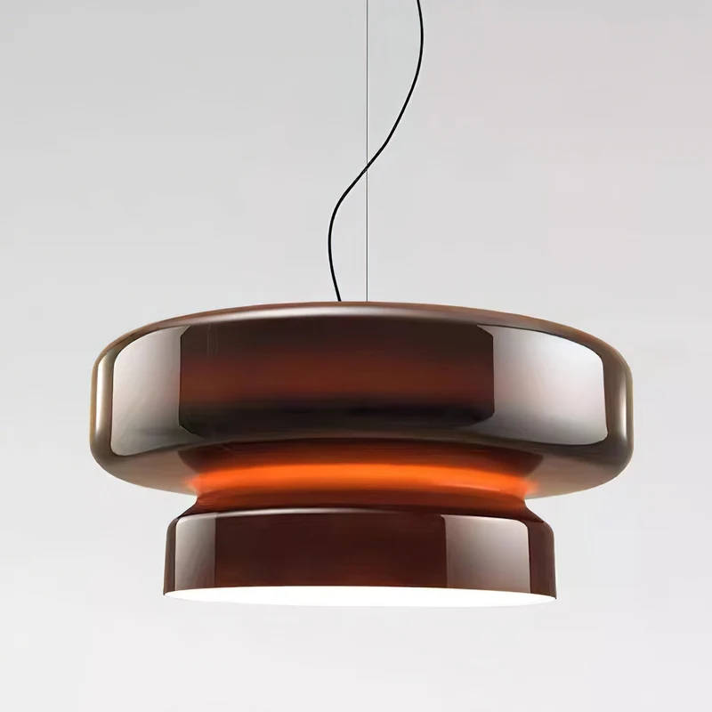 Hanglamp Glas Metaal LED Retro Bruin Eettafel Woonkamer Verstelbaar Snoer Design Verlichting Modern Interieur | Sansoti