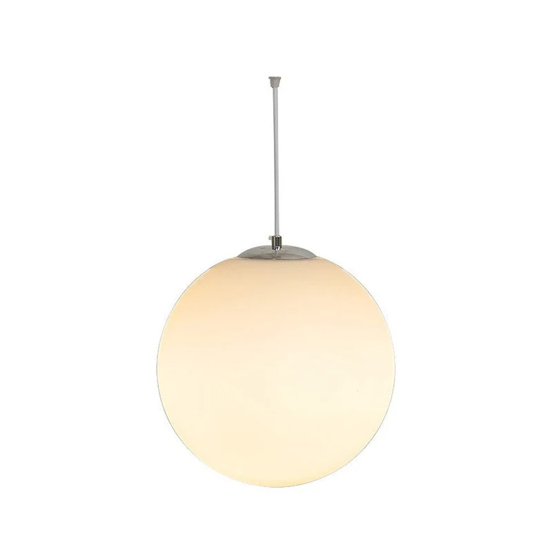 Hanglamp Glas Bol E27 Wit Eettafel Keuken Woonkamer Moderne Verlichting Ronde Hanglamp Minimalistisch Interieur | Sansoti
