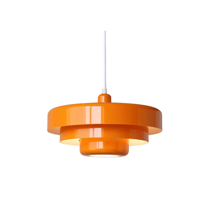 Hanglamp Metaal Gelaagd Ø35cm Oranje E27 Eettafel Woonkamer Retro Design Verlichting Industrieel Modern | Sansoti