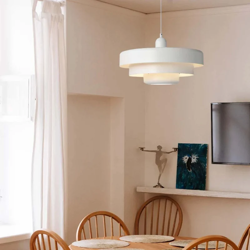Hanglamp Metaal Gelaagd Ø35cm Oranje E27 Eettafel Woonkamer Retro Design Verlichting Industrieel Modern | Sansoti