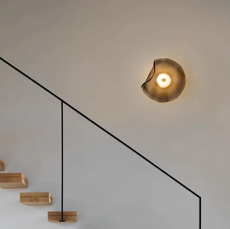 Wandlamp Glas LED 3000K Amber Organisch Design Badkamer Woonkamer Moderne Wandverlichting Sfeerlamp Vochtbestendig | Sansoti