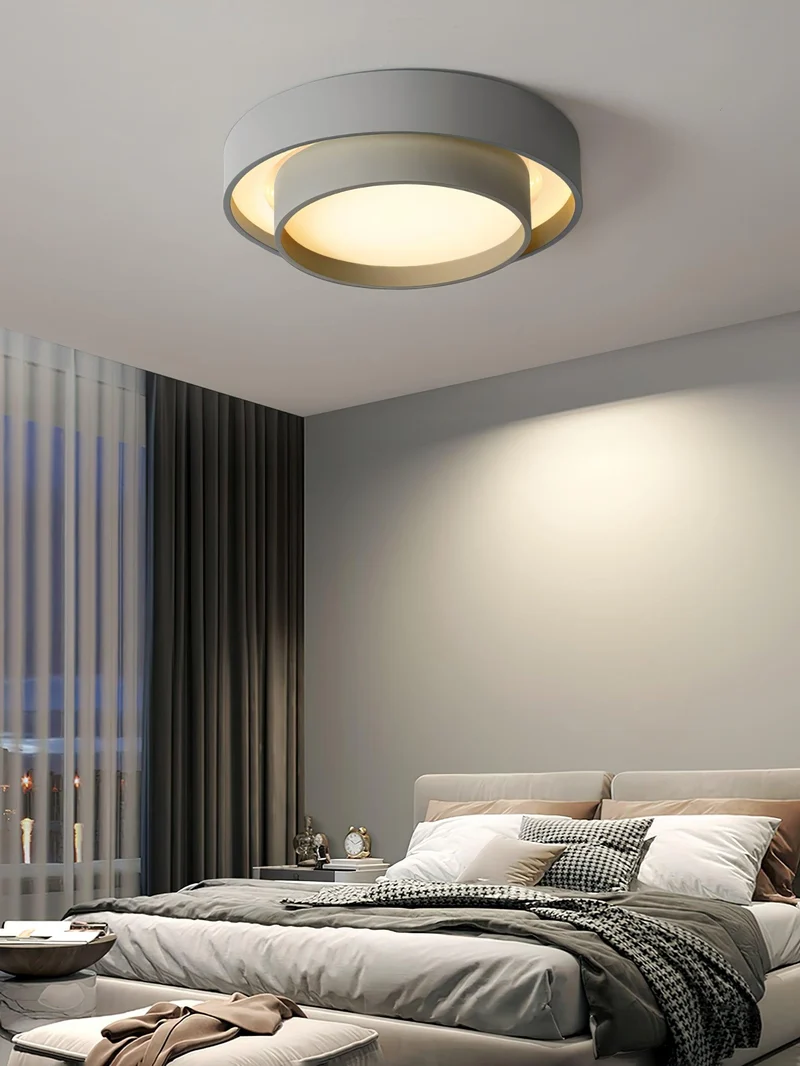 Plafondlamp Cilinder IJzer Acryl Wit Grijs Zwart Woonkamer Slaapkamer LED 3000K 4000K 6000K Ø40 Ø50 Ø60cm Plafonnière Dimbaar | Sansoti