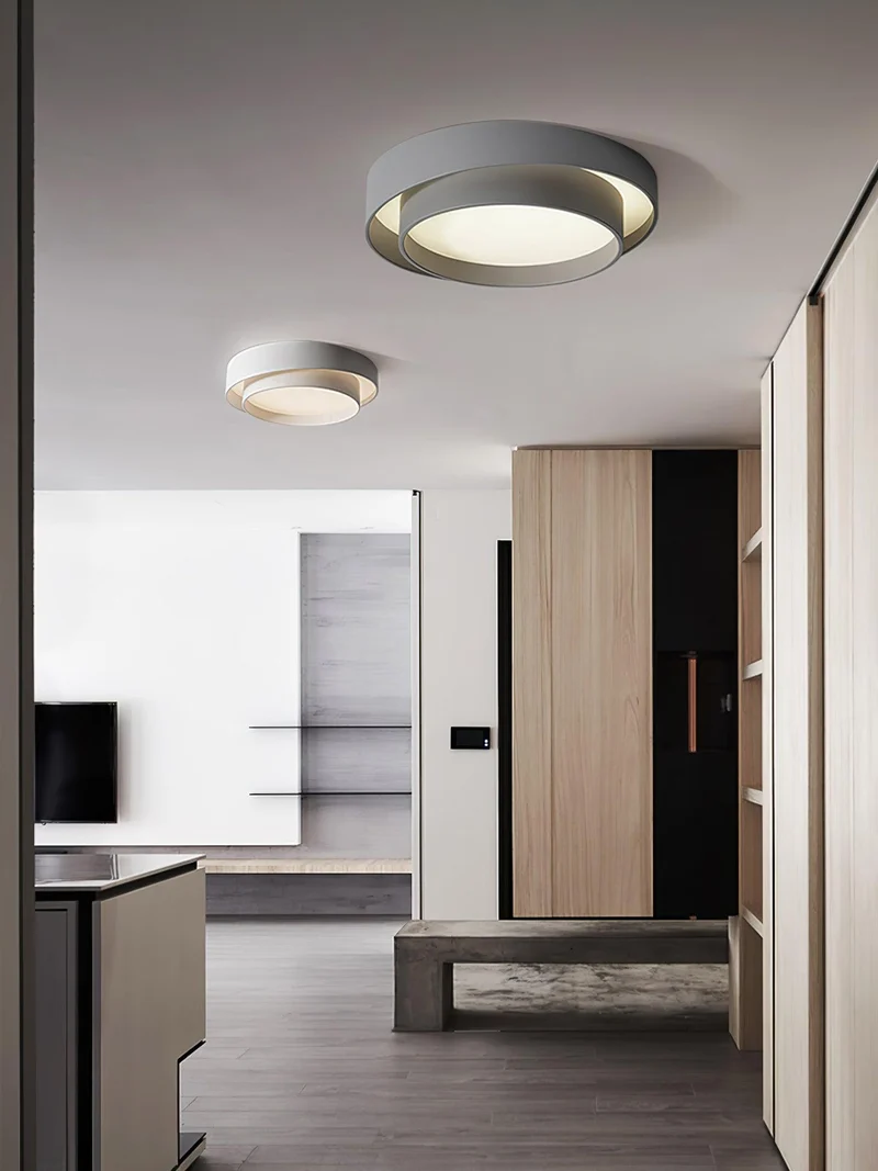 Plafondlamp Cilinder IJzer Acryl Wit Grijs Zwart Woonkamer Slaapkamer LED 3000K 4000K 6000K Ø40 Ø50 Ø60cm Plafonnière Dimbaar | Sansoti