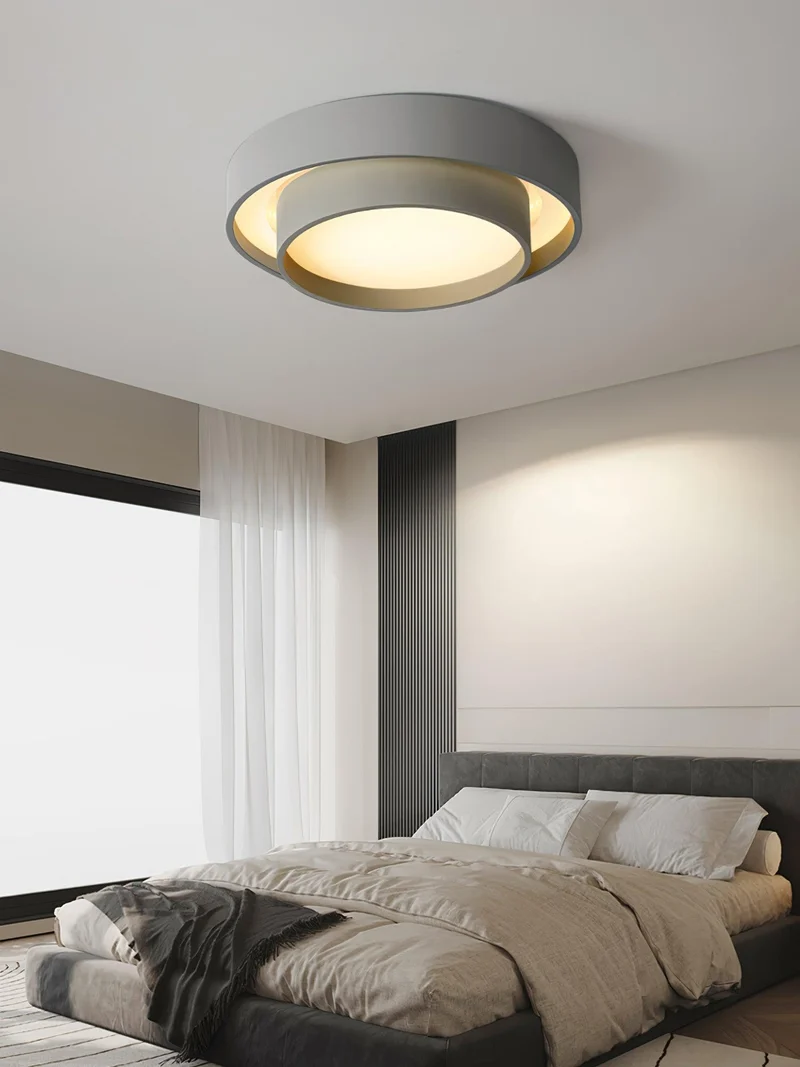 Plafondlamp Cilinder IJzer Acryl Wit Grijs Zwart Woonkamer Slaapkamer LED 3000K 4000K 6000K Ø40 Ø50 Ø60cm Plafonnière Dimbaar | Sansoti