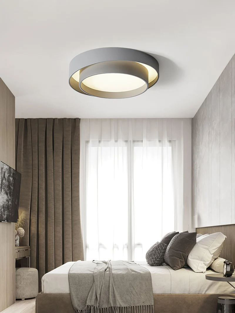 Plafondlamp Cilinder IJzer Acryl Wit Grijs Zwart Woonkamer Slaapkamer LED 3000K 4000K 6000K Ø40 Ø50 Ø60cm Plafonnière Dimbaar | Sansoti