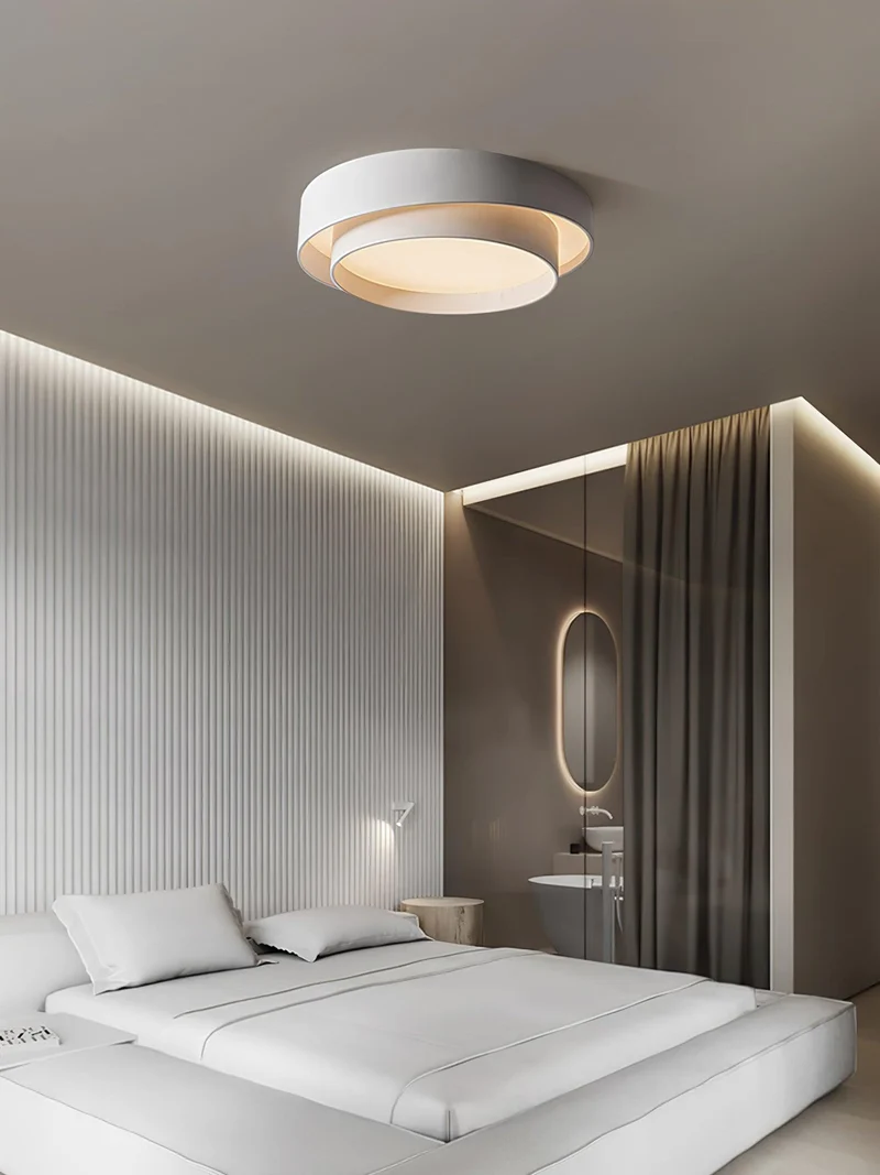 Plafondlamp Cilinder IJzer Acryl Wit Grijs Zwart Woonkamer Slaapkamer LED 3000K 4000K 6000K Ø40 Ø50 Ø60cm Plafonnière Dimbaar | Sansoti