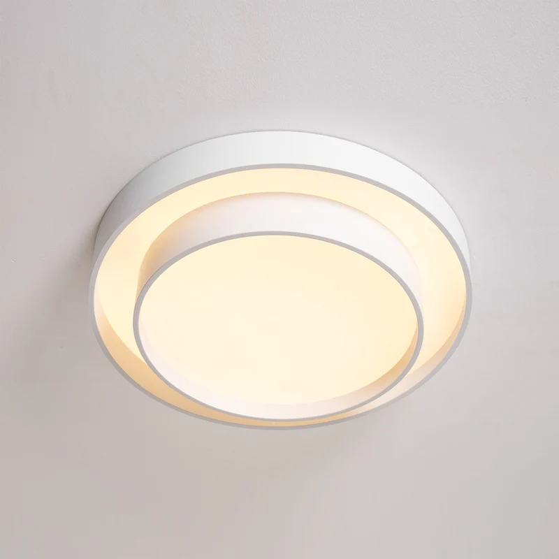 Plafondlamp Cilinder IJzer Acryl Wit Grijs Zwart Woonkamer Slaapkamer LED 3000K 4000K 6000K Ø40 Ø50 Ø60cm Plafonnière Dimbaar | Sansoti