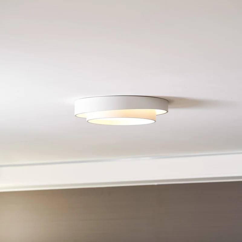 Plafondlamp Cilinder IJzer Acryl Wit Grijs Zwart Woonkamer Slaapkamer LED 3000K 4000K 6000K Ø40 Ø50 Ø60cm Plafonnière Dimbaar | Sansoti