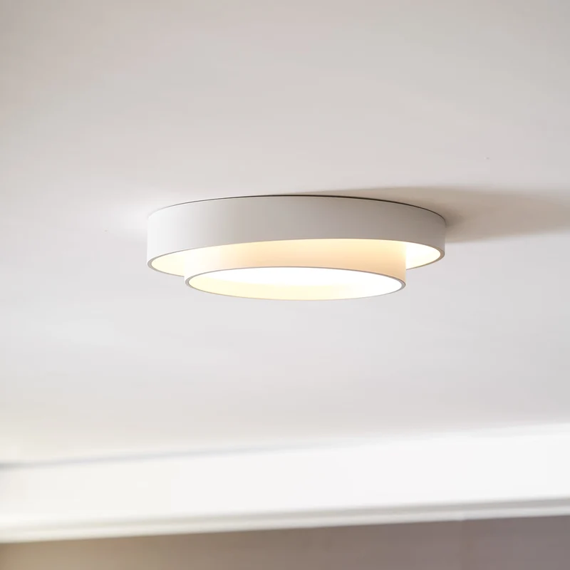 Plafondlamp Cilinder IJzer Acryl Wit Grijs Zwart Woonkamer Slaapkamer LED 3000K 4000K 6000K Ø40 Ø50 Ø60cm Plafonnière Dimbaar | Sansoti