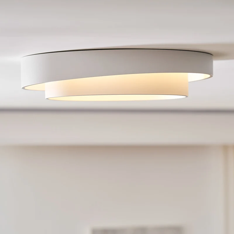 Plafondlamp Cilinder IJzer Acryl Wit Grijs Zwart Woonkamer Slaapkamer LED 3000K 4000K 6000K Ø40 Ø50 Ø60cm Plafonnière Dimbaar | Sansoti