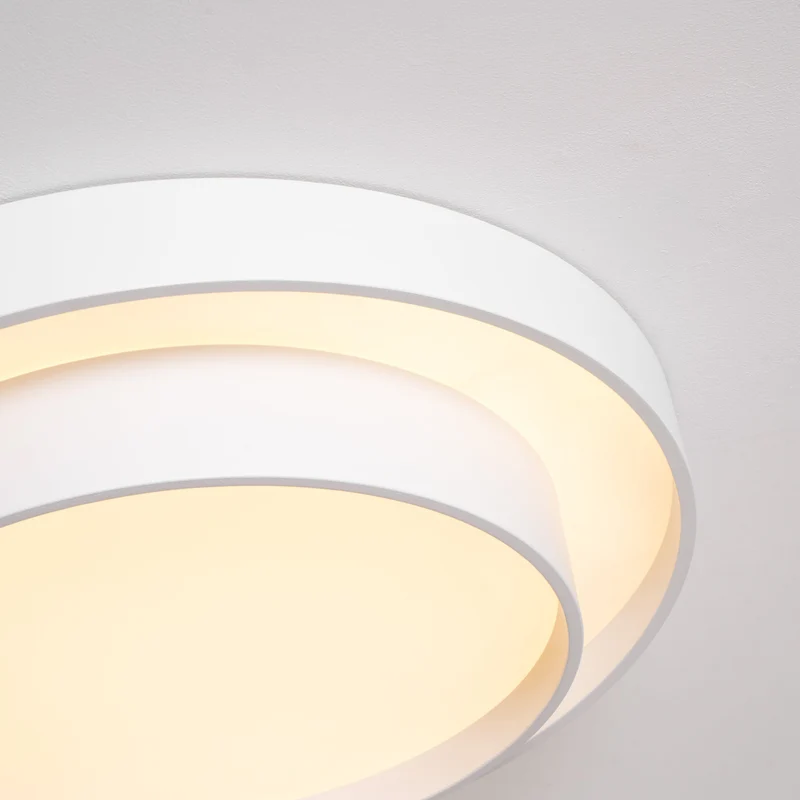 Plafondlamp Cilinder IJzer Acryl Wit Grijs Zwart Woonkamer Slaapkamer LED 3000K 4000K 6000K Ø40 Ø50 Ø60cm Plafonnière Dimbaar | Sansoti
