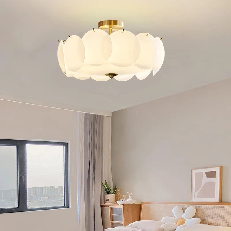Kroonluchter Glazen Schijven Metaal Koper Woonkamer Eetkamer E14 Ø40 Ø50 Ø60cm Hanglamp Vintage Sfeerlamp Plafondlamp | Sansoti