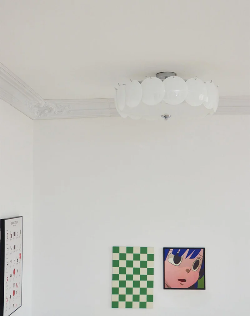 Kroonluchter Glazen Schijven Metaal Koper Woonkamer Eetkamer E14 Ø40 Ø50 Ø60cm Hanglamp Vintage Sfeerlamp Plafondlamp | Sansoti