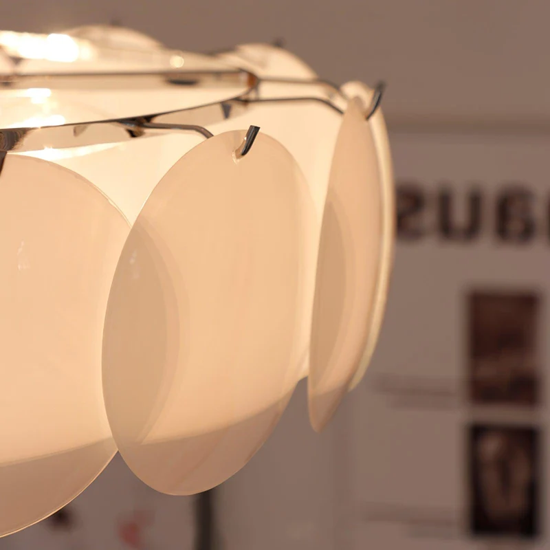 Kroonluchter Glazen Schijven Metaal Koper Woonkamer Eetkamer E14 Ø40 Ø50 Ø60cm Hanglamp Vintage Sfeerlamp Plafondlamp | Sansoti