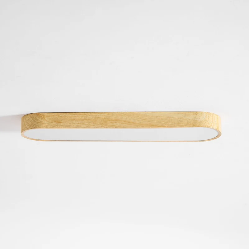 Plafondlamp Houtlook Metaal Wit LED Woonkamer Slaapkamer 3000K 4000K 6000K Ø23 Ø40cm Plafonnière Flush Mount Naturel | Sansoti