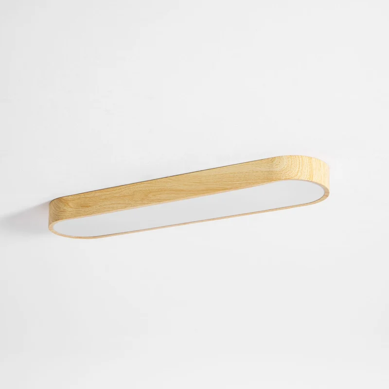 Plafondlamp Houtlook Metaal Wit LED Woonkamer Slaapkamer 3000K 4000K 6000K Ø23 Ø40cm Plafonnière Flush Mount Naturel | Sansoti