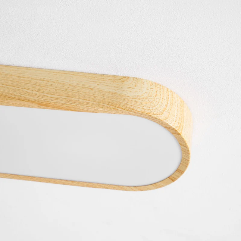 Plafondlamp Houtlook Metaal Wit LED Woonkamer Slaapkamer 3000K 4000K 6000K Ø23 Ø40cm Plafonnière Flush Mount Naturel | Sansoti