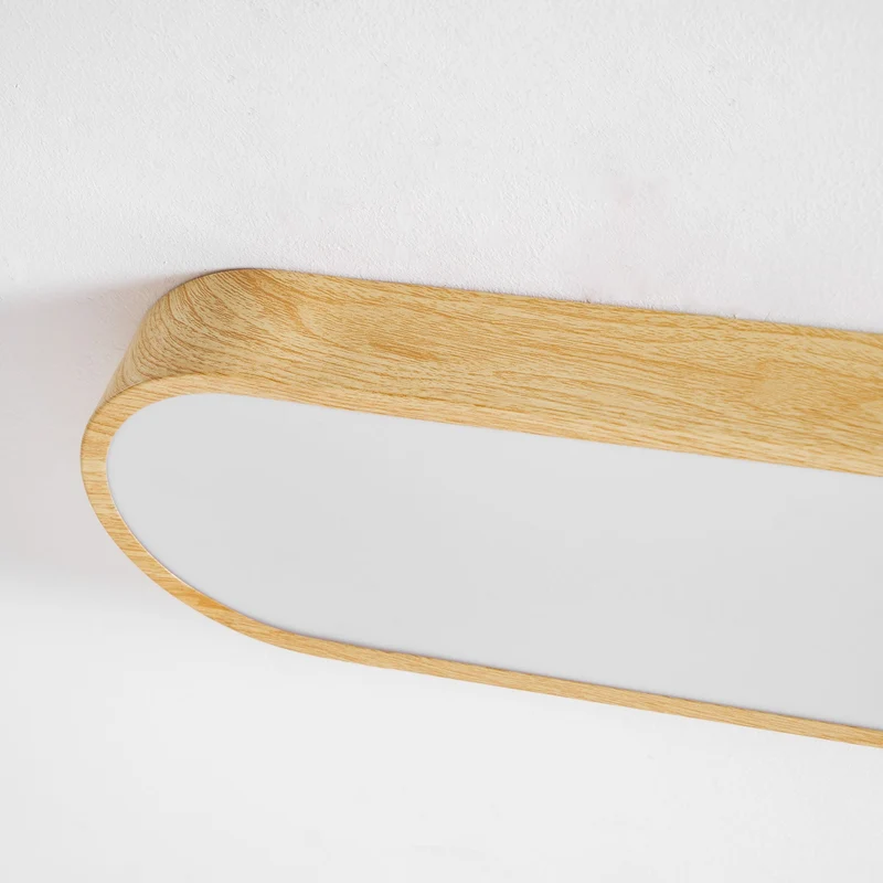 Plafondlamp Houtlook Metaal Wit LED Woonkamer Slaapkamer 3000K 4000K 6000K Ø23 Ø40cm Plafonnière Flush Mount Naturel | Sansoti