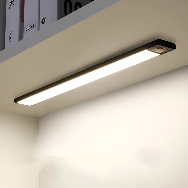 LED Kastverlichting Bewegingssensor Oplaadbaar Aluminium Wit 20 30 40 cm Kast Lamp Draadloos Onderkast Verlichting | Sansoti