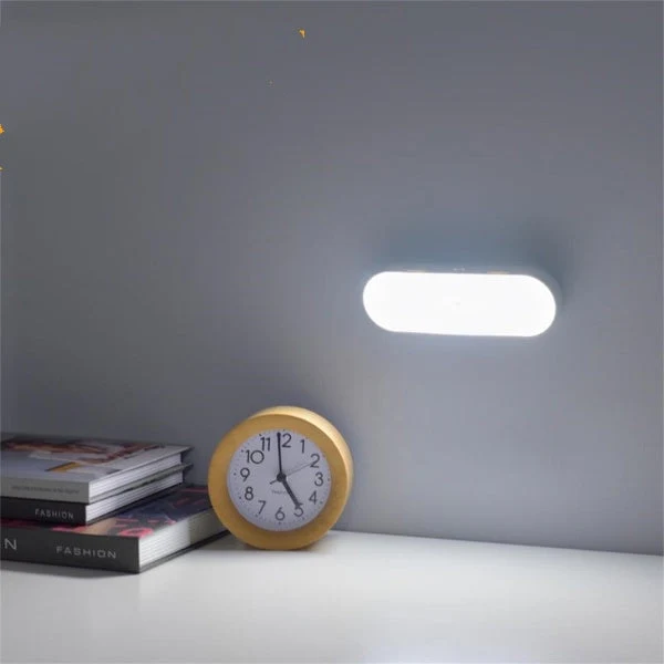 LED Wandlamp Bewegingssensor Oplaadbaar 14cm Wit Nachtlamp Gang Trap USB Draadloos Sensorlamp Kast Verlichting | Sansoti