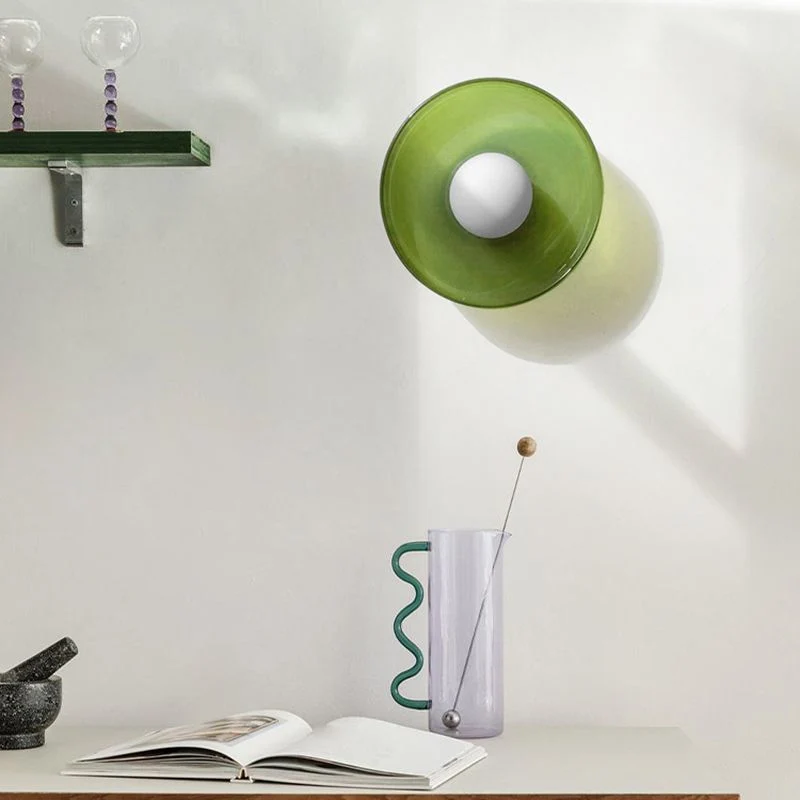 Mulon Plafondlamp en Wandlamp Glas G9 Amber Woonkamer Slaapkamer Design Verlichting Modern Rond | Sansoti