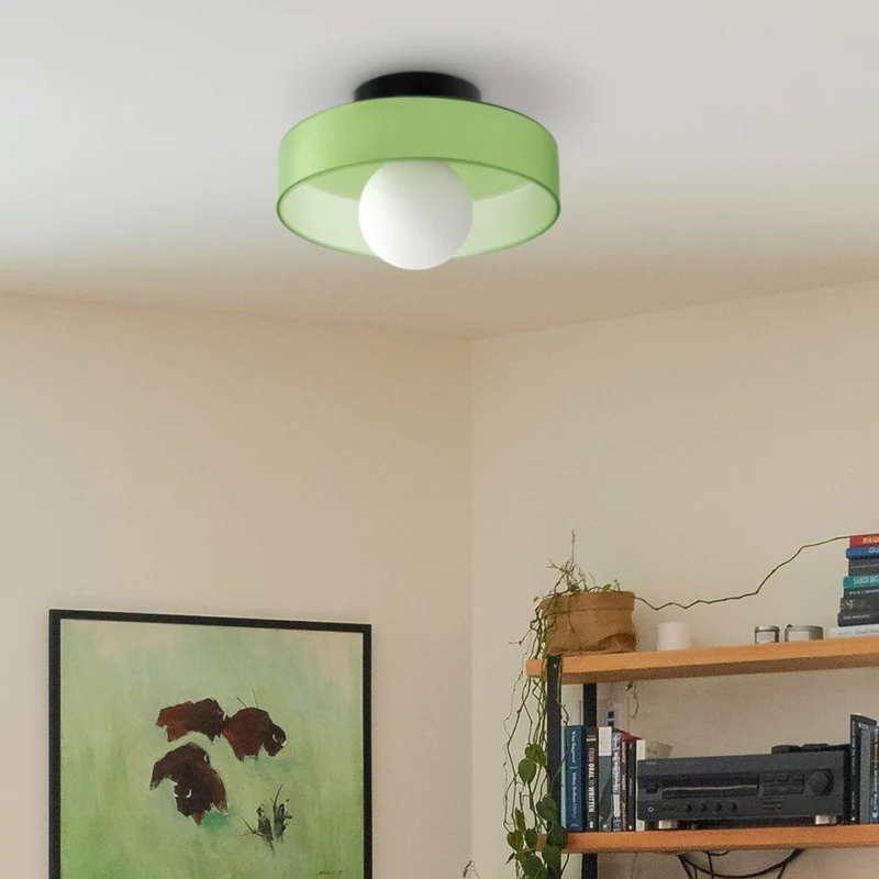 Mulon Plafondlamp en Wandlamp Glas G9 Amber Woonkamer Slaapkamer Design Verlichting Modern Rond | Sansoti